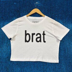 Charli XCX Brat Hyperpop Album Crop Top Size Large